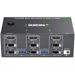 KVM Switch 3 Monitors 3 Computer 4 USB 3.0 Ports for USB Devices