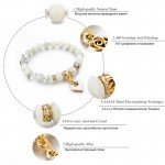 CHICVIE Heart Charm Bracelets Bangles White Natural Stone Bracelet For Women Pulseiras Boho Jewelry friendship Bangle SBR150344