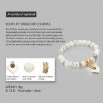 CHICVIE Heart Charm Bracelets Bangles White Natural Stone Bracelet For Women Pulseiras Boho Jewelry friendship Bangle SBR150344