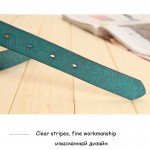 [DWTS]2018 jeans Women Belt Thin Genuine Leather Belt womens 6 Colour Floral carved Belts For Women Ceinture Femme