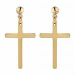 1-3 Pairs Stainless Steel Earrings Cross Dangle Studs Earrings piercing Jewelry For Men and Women