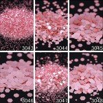 1 Box 10ml Rose Pink Nail Glitter Powder Sequins 1mm 2mm 3mm Paillette Manicure Nail Art Decoration 