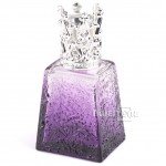 100ML Crystal Purple Perfume Bottle Oil Lamp Silver Fitting Travel Gifts