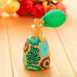 12ml Fashion Polymer Perfume Atomizer Empty Refillable Scent Devider Vintage Bottle Spray Bulb With Gasbag Fimo Sweet Gift Color