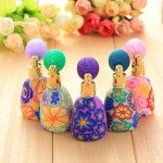 12ml Fashion Polymer Perfume Atomizer Empty Refillable Scent Devider Vintage Bottle Spray Bulb With Gasbag Fimo Sweet Gift Color