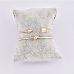 2 Pcs/set Bohemian Retro Bracelet Fashion Minimalist Arrow Knotted Opening Bangle Women's Party Jewelry Accessories