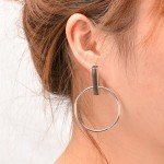 2016 New Korean Simple Aros Hoop Earrings for Women Geometric Big Circle Ear Hoop Earrings Brincos Jewelry XRE01