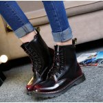 2017 Genuine leather women martin boots winter warm shoes botas feminina female motorcycle ankle fashion boots women botas mujer