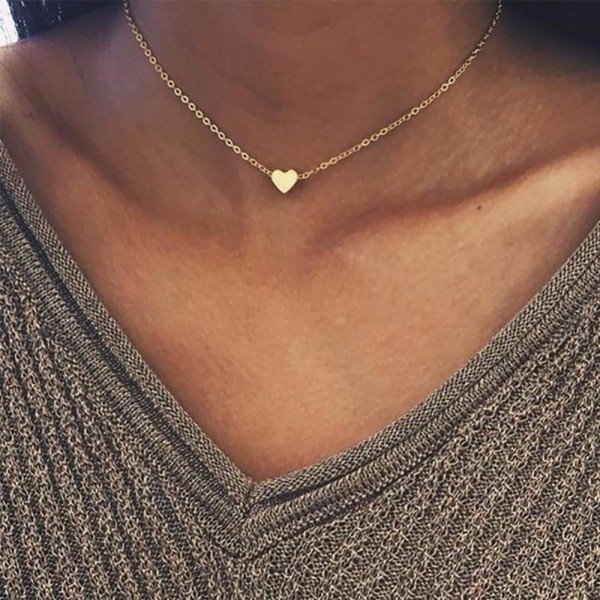 2017 New Simple Women circle Gold Chain Choker Necklace Chocker Jewelry Collana Bijoux Fashion Jewelry Gift #250975