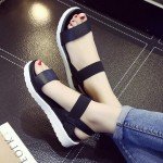 2018 New Hot Sale Sandals Women Summer Slip On Shoes Peep-toe Flat Shoes Roman Sandals Mujer Sandalias Ladies Flip Flops Sandal 