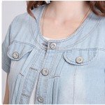 2018 New Ladies Denim Jackets Slim Fit Jeans Coat Classical Jackets Coats Short Sleeve Summer Casual Female Jackets Women S-3XL