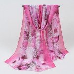 2018 New Women Chiffon Silk Scarfs Fashion Spring Square polyester Scarves Print flowers Shawl Summer Shawls And Hijabs 052