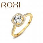 2018 ROXI Brand Anillos Fashion Jewelry Rings for Women White Rose Gold Color Zirconia Environmental Rhinestone Wedding Rings