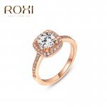 2018 ROXI Brand Anillos Fashion Jewelry Rings for Women White Rose Gold Color Zirconia Environmental Rhinestone Wedding Rings