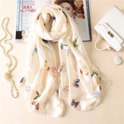 2018 luxury brand summer women scarf fashion quality soft silk scarves female shawls Foulard Beach cover-ups wraps silk bandana