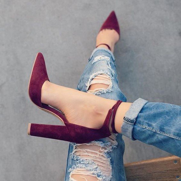 2018 spring new women shoes basic style retro fashion high heels pointed toe office & career shallow footwear women pumps 2253W