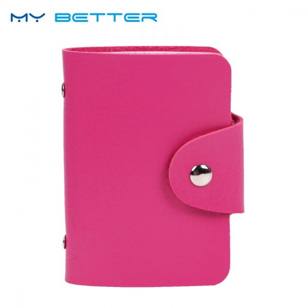 24 Card Slots Double Sided Plastic Card Holder Small Size Multicolor Business Pack Bus Card Bag Women Purses Men Wallet