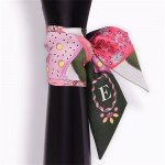 26 Letters Scarf New Design Print Women Silk Scarf 2018 Fashion Head Scarf Brand Small Tie Bag Ribbons Constellation Scarf