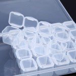 28 Slots Clear Plastic Empty Storage Box Nail Art Rhinestone Tools Jewelry Beads Display Storage Box Case Organizer Holder