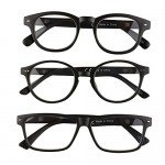 3 Pairs Of Unisex Deluxe Reading Glasses - Comfortable Stylish Simple Readers With Spring Hinges By EyeSquared - Choose Your Magnification