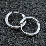 316L Surgical Stainless Steel Hoop Earrings Mens Womens Small Huggie Hoop Earrings(3 Pairs)