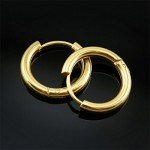 316L Surgical Stainless Steel Hoop Earrings Mens Womens Small Huggie Hoop Earrings(3 Pairs)