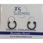365 Sleepers 1 Pair Stainless Steel 20G (Very Thin) Hinged Segment Ring Hoop Sleeper Earrings Body Piercing 5mm/6mm/7mm/8mm