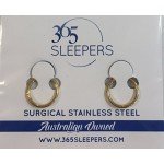 365 Sleepers 1 Pair Stainless Steel 5/16" (8mm) 18G (Thin) Hinged Continuous Segment Ring Hoop Sleeper Earrings Body Piercing