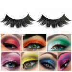 5 Pairs Of Women Ladies Makeup Thick False Eyelashes Eye Lashes Long Black Nautral Handmade Makeup Beauty Tools