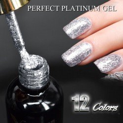 #60752 2017 New Venalisa supply nail art Venalisa 12ml 12 color supper diamond shining glitter sequin starry platinum paint gel 