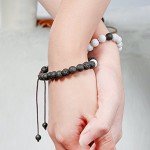 7 Chakras Healing Bracelet Amethyst Lava Stone Braided Rope Men Women Bracelet