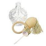80ml Clear Crystal Perfume Bottle Atomizer Glass Bottles With Yellow Long Tassels Spray Pump Vintage Makeup Tool Lady Gift 2017