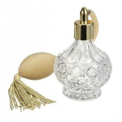 80ml Clear Crystal Perfume Bottle Atomizer Glass Bottles With Yellow Long Tassels Spray Pump Vintage Makeup Tool Lady Gift 2017