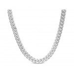 925 Sterling Silver With Yellow Gold or Rhodium Plating Mens 9.0MM Miami Cuban Curb Chain Necklace-Made in Italy