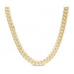 925 Sterling Silver With Yellow Gold or Rhodium Plating Mens 9.0MM Miami Cuban Curb Chain Necklace-Made in Italy