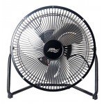 9Inch 3-Speed Black Metal Floor Fan