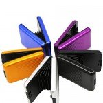 ANSSOW RFID Blocking Card Holder Case for Men and Women, Safe and Secure Protection for Travel or Business, Includes slots for credit cards and driver license, Slim Aluminum Metal Wallet