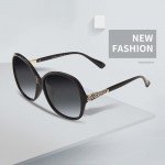 AOFLY BRAND DESIGN Classic Polarized Sunglasses Women Oversized Frame Gradient Lens Rhinestone Sunglasses A102