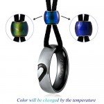 Aienid Stainless Steel Necklaces for Couples Heart Matching Rings for Men and Women Pendant Rope CZ
