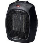 Basics 1500 Watt Ceramic Space Heater with Adjustable Thermostat - Black