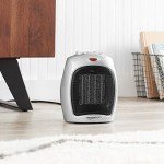 Basics 1500 Watt Ceramic Space Heater with Adjustable Thermostat - Black