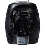 Basics 1500 Watt Ceramic Space Heater with Adjustable Thermostat - Black