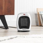 Basics 1500 Watt Oscillating Ceramic Space Heater with Adjustable Thermostat - Silver