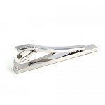 Anfly Onyx Tie Clips Tie Bar Pin Rhodium Plating Fashion Necktie Tie Clip Bar Wedding Business Gifts with Elegant Box