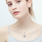Angel caller Sterling Silver Vintage Nautical Compass Pendant Necklace for Unisex,18" Rolo Chain,Enjoy The Journey,Pendant for Travel, Long Distance, Graduation Gift,