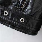 Aonibeier Autumn Street Women's Short Washed PU Leather Jacket Zipper Bright Colors Ladies Basic Jackets Slim Fit Women Coats