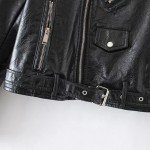 Aonibeier Autumn Street Women's Short Washed PU Leather Jacket Zipper Bright Colors Ladies Basic Jackets Slim Fit Women Coats