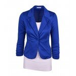 Auliné Collection Women's Casual Work Solid Color Knit Blazer