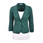 Auliné Collection Women's Casual Work Solid Color Knit Blazer