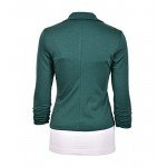 Auliné Collection Women's Casual Work Solid Color Knit Blazer